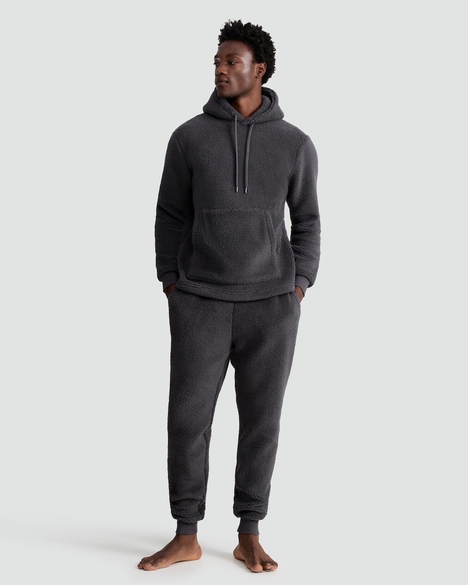 image 1 of F&F Fleece Lounge Trousers in Grey