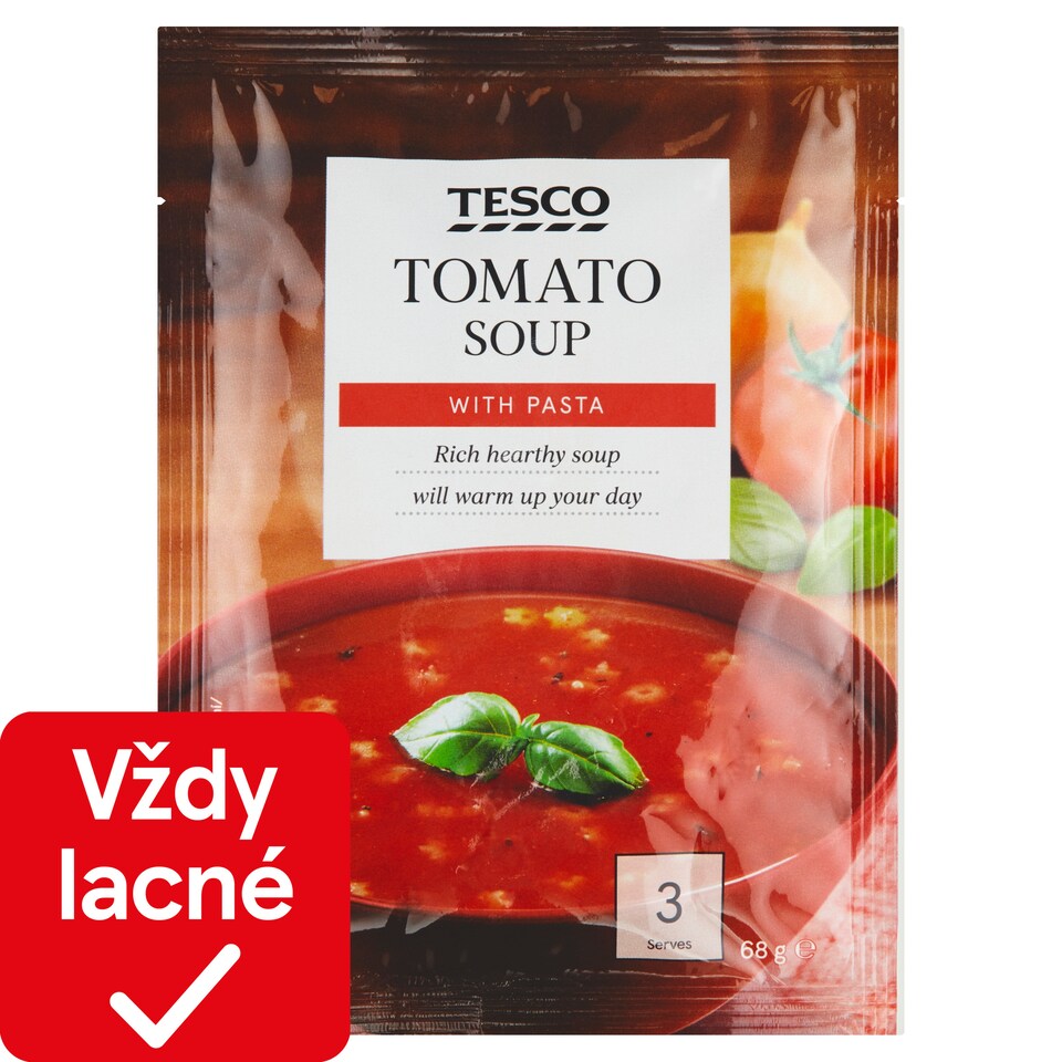 Tesco Paradajková polievka s cestovinami 68 g