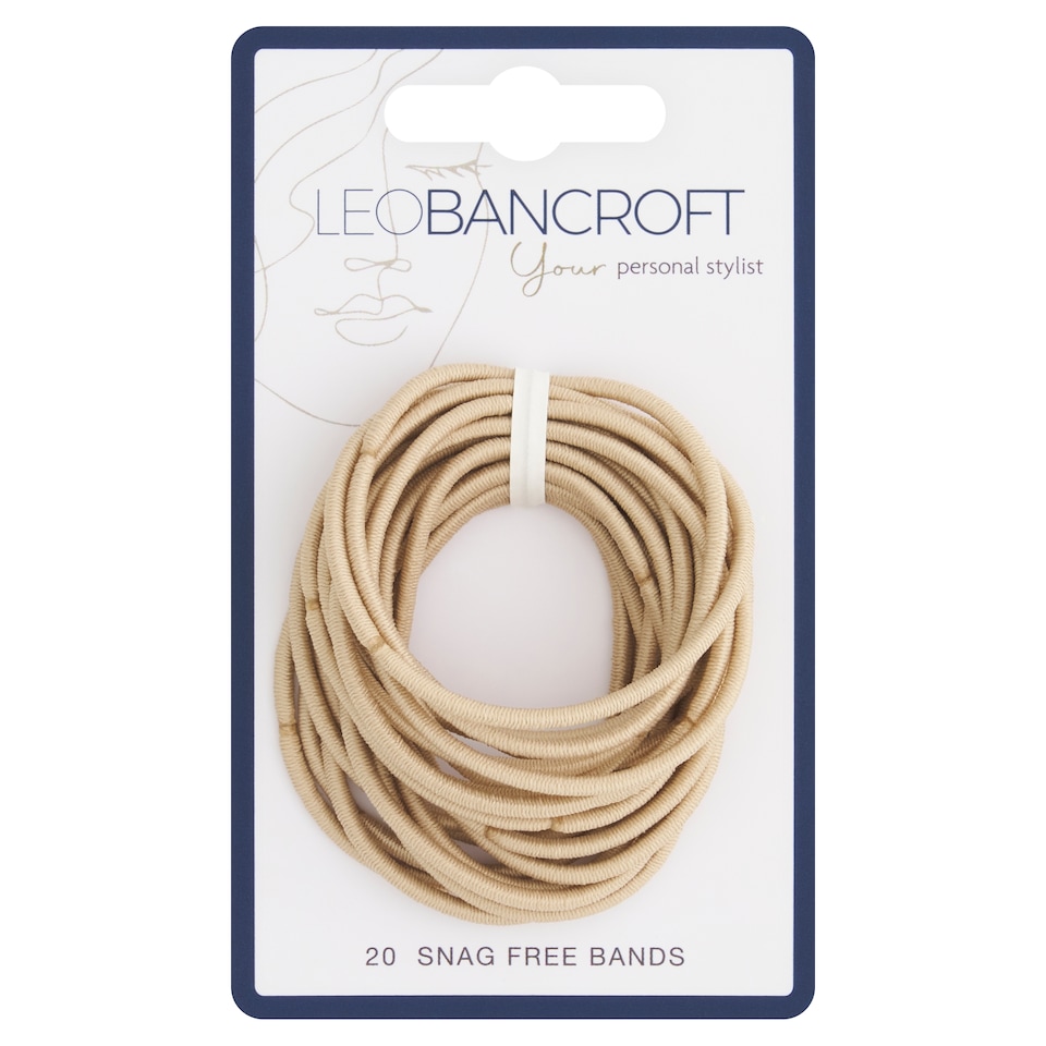 Leo Bancroft Snag Free Narrow Hairbands Blonde 20 Pack