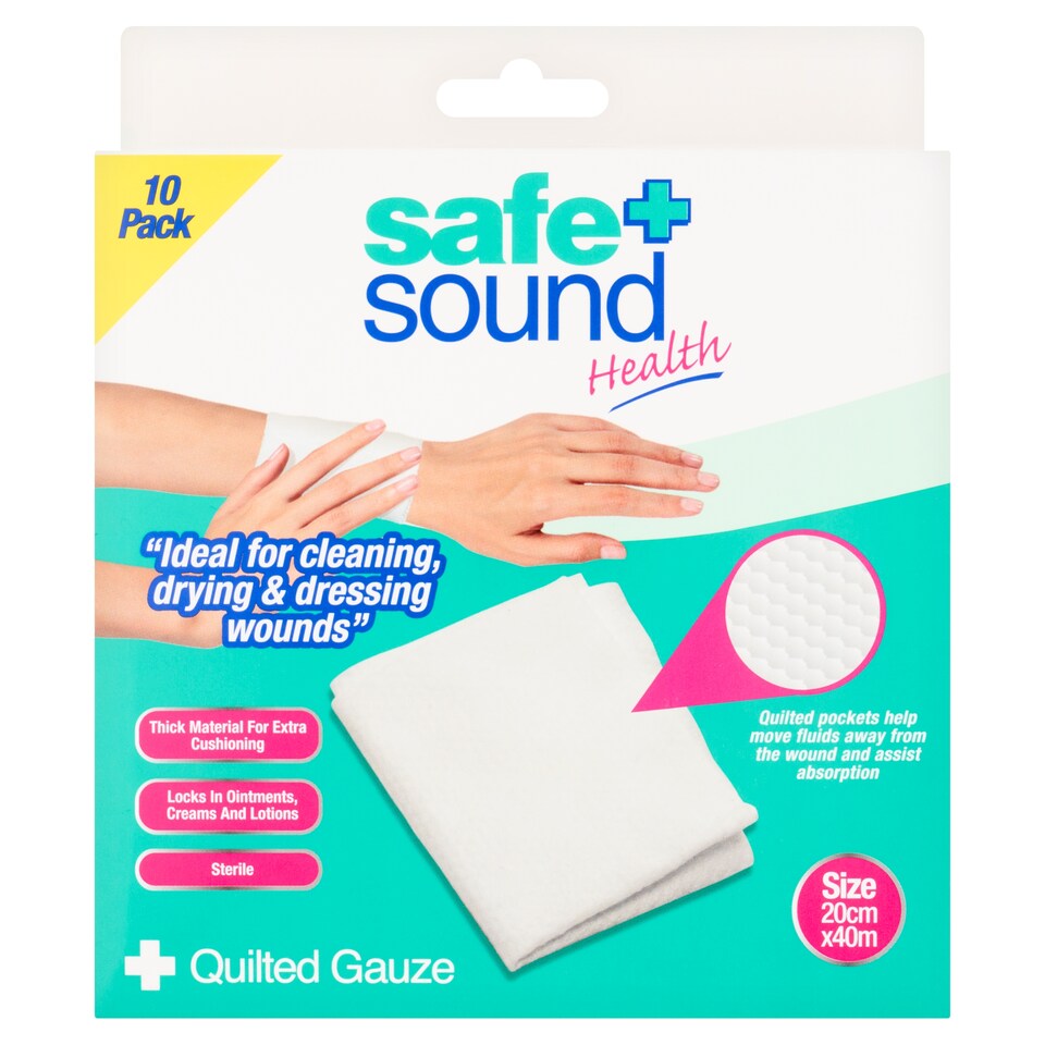 Safe & Sound Health Quilted Gauze 10 Pack