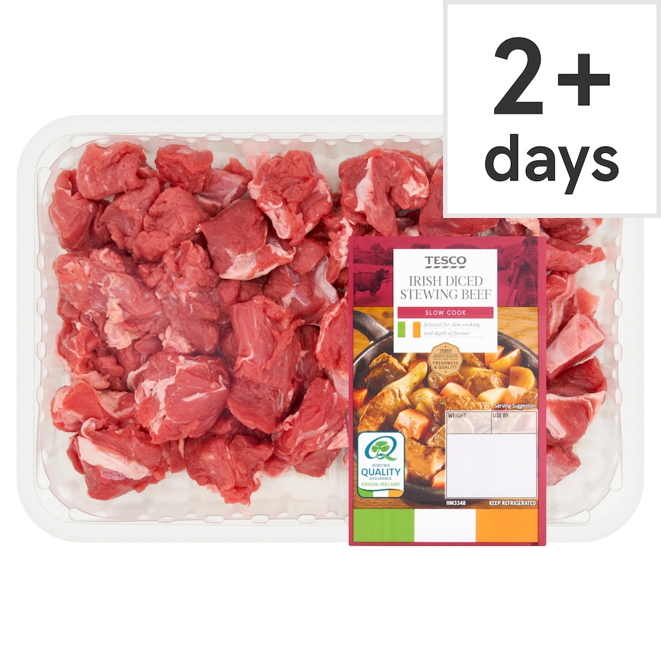 Tesco Irish Diced Stewing Beef 600G