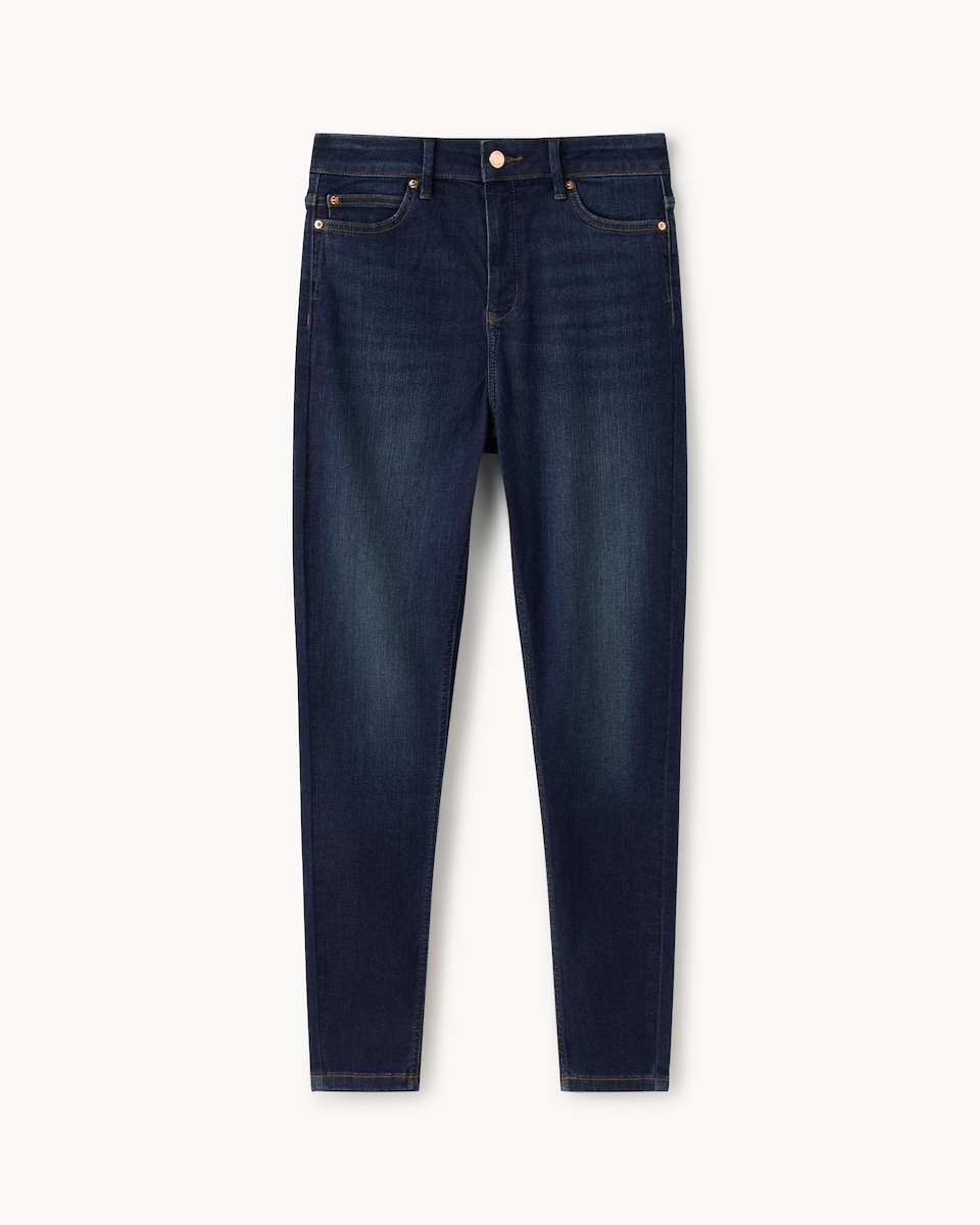 image 1 of F&F Contour High Rise Skinny Fit Jeans in Navy
