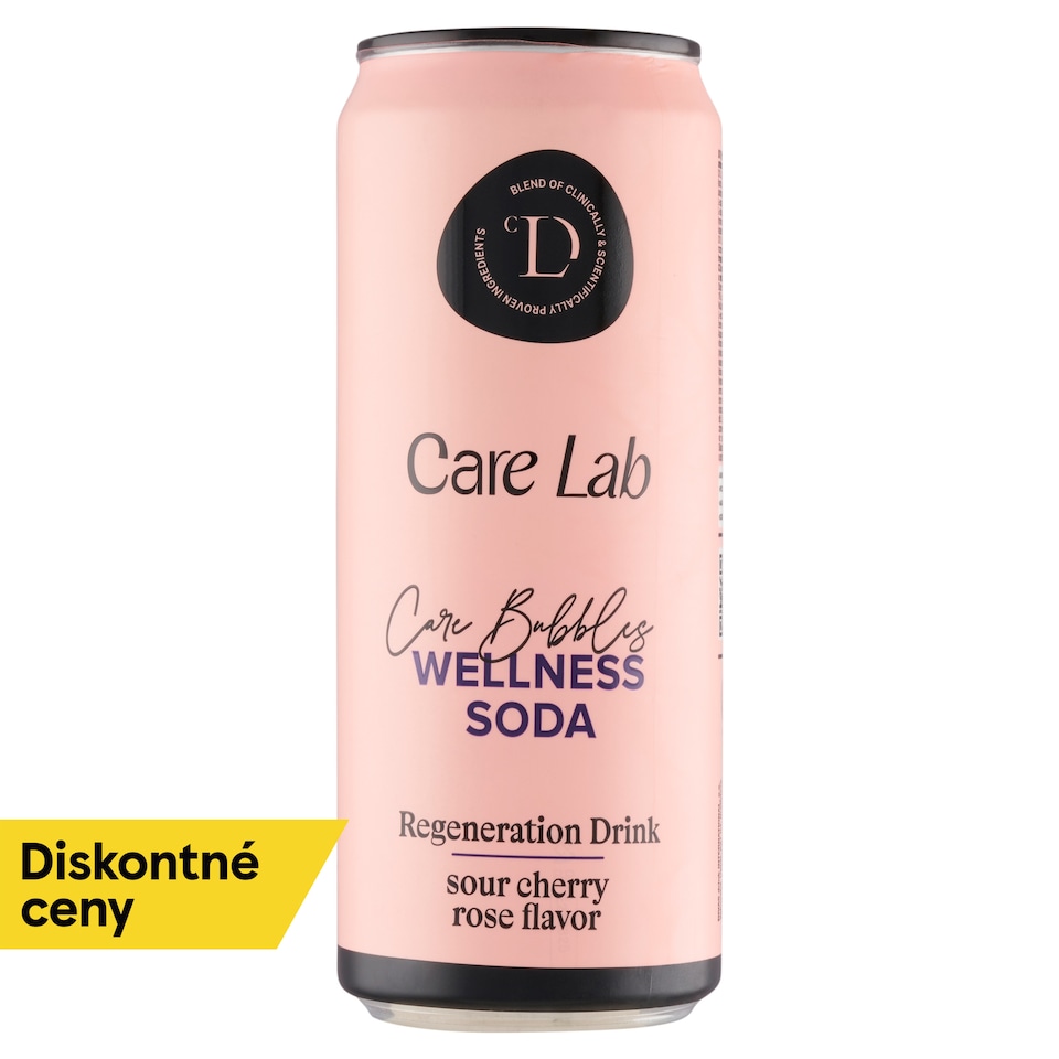 obrázok 1 z Care Lab Divas Care Bubbles Wellness Soda nápoj s prírodnou arómou višne a ruže 330 ml