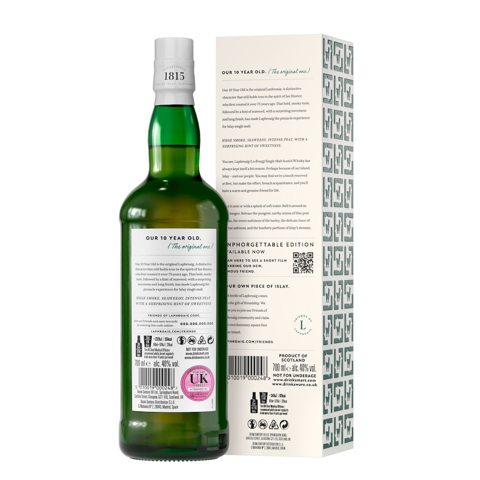 image 1 of Laphroaig 10 Year Old Islay Single Malt Scotch Whisky 70cl