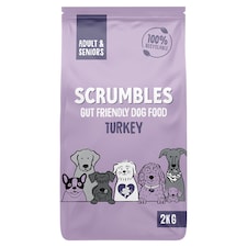 Scrumbles Dry Dog Food for Adult & Seniors Turkey 2kg