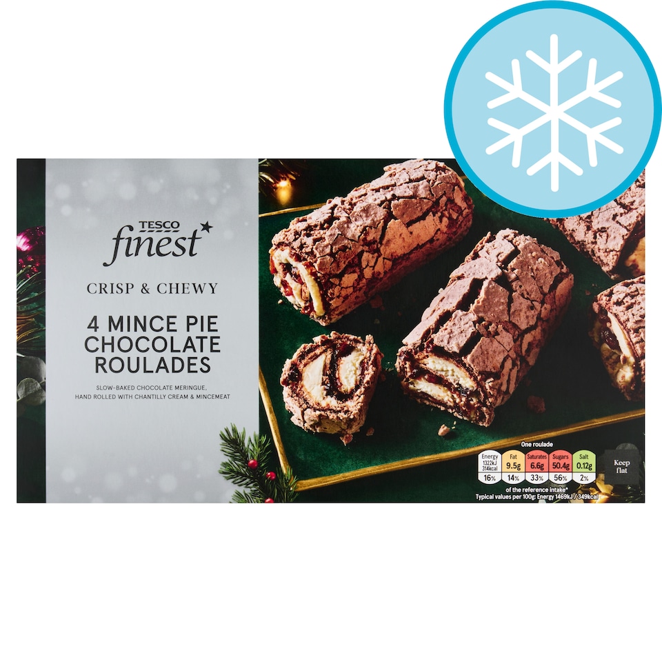 Tesco Finest 4 Festive Mince Pie Chocolate Roulades 360g
