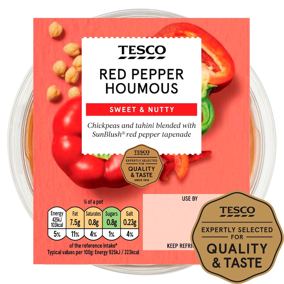 Tesco Red Pepper Houmous 182g