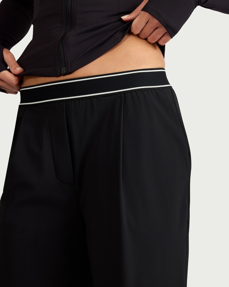 image 1 of F&F Active EVERYHOUR Wide Leg Trousers in Black