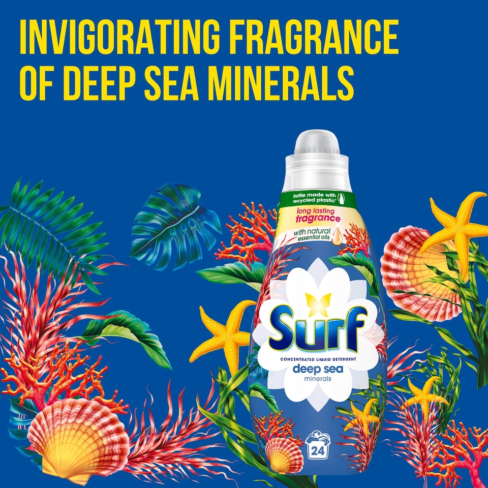 image 1 of Surf Deep Sea Liquid Laundry Detergent 24 Washes 648ml