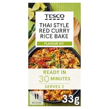 Tesco Thai Style Red Curry Rice Bake Flavour Kit 33g