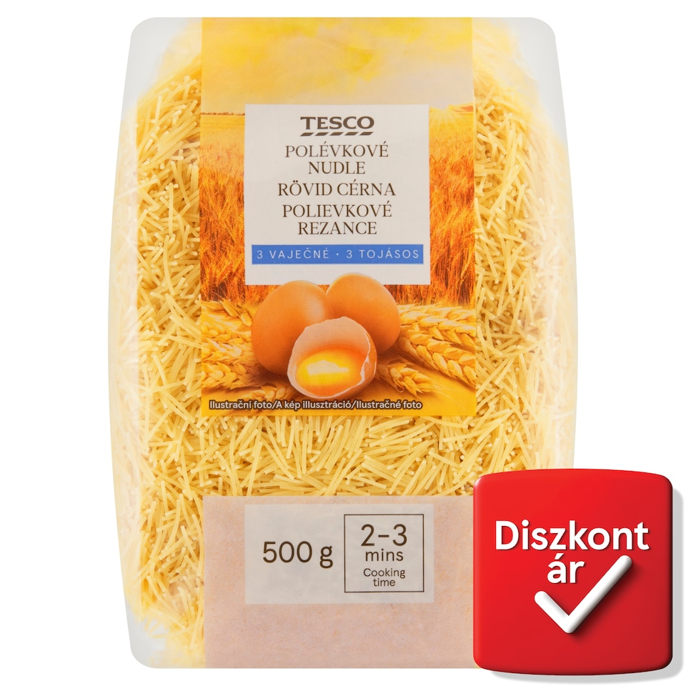 Tesco Short Durum Dry Pasta with 3 Eggs 500 g