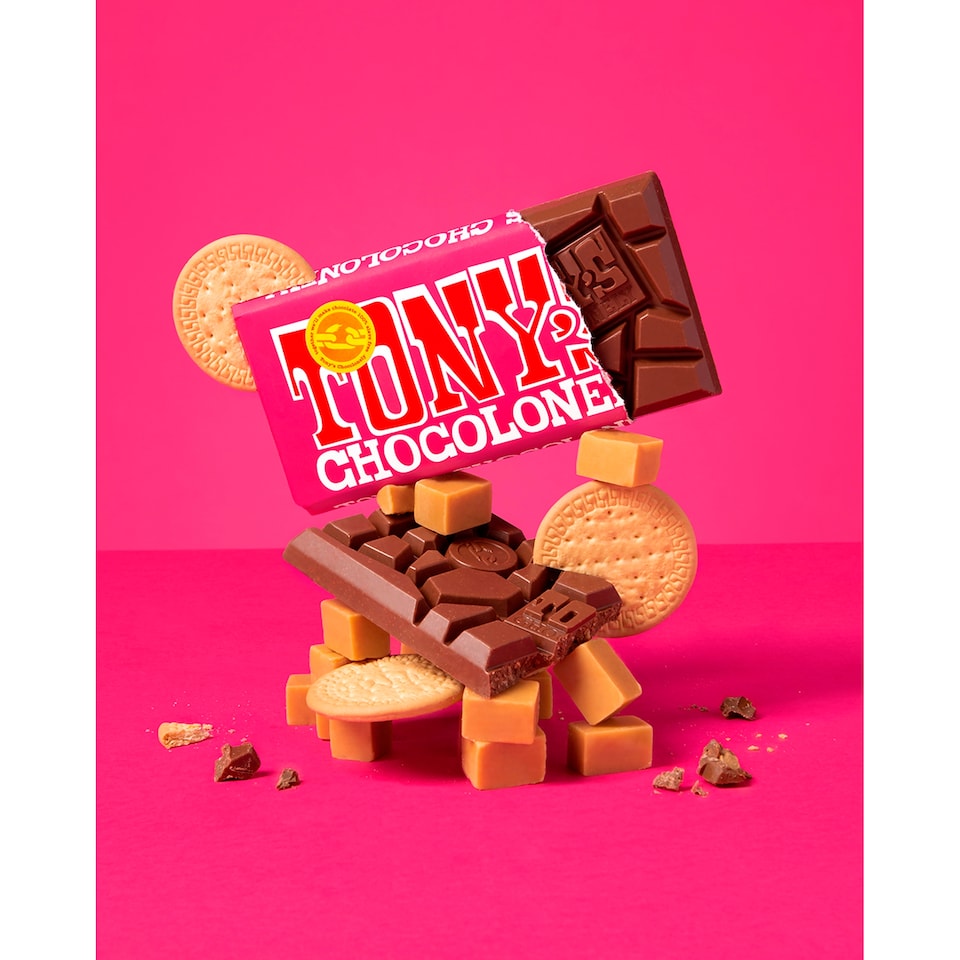 image 1 of Tony's Chocolonely Milk Chocolate Caramel Biscuit 180G