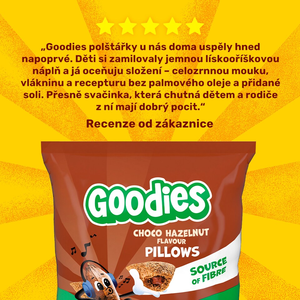 Obrázek 1 pro produkt Goodies polštářky s lískovo-oříškovou náplní 20g