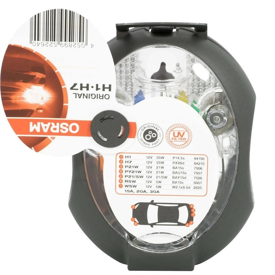 image 1 of Osram H1/H7 12V 55W Bulb Set