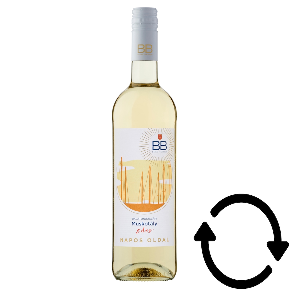BB Napos Oldal Balatonboglári Muskotály Sweet White Wine 10,5% 0,75 l