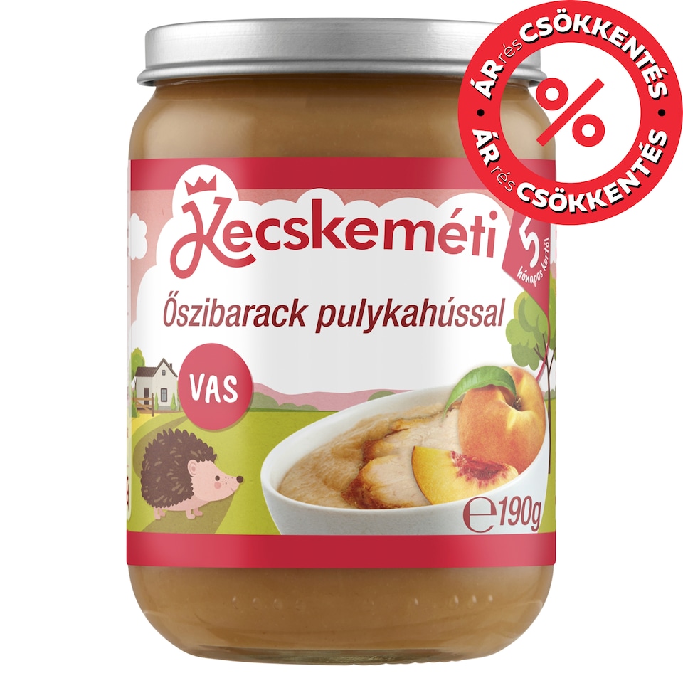 Kecskeméti Peach with Turkey Baby Food 5 Months+ 190 g