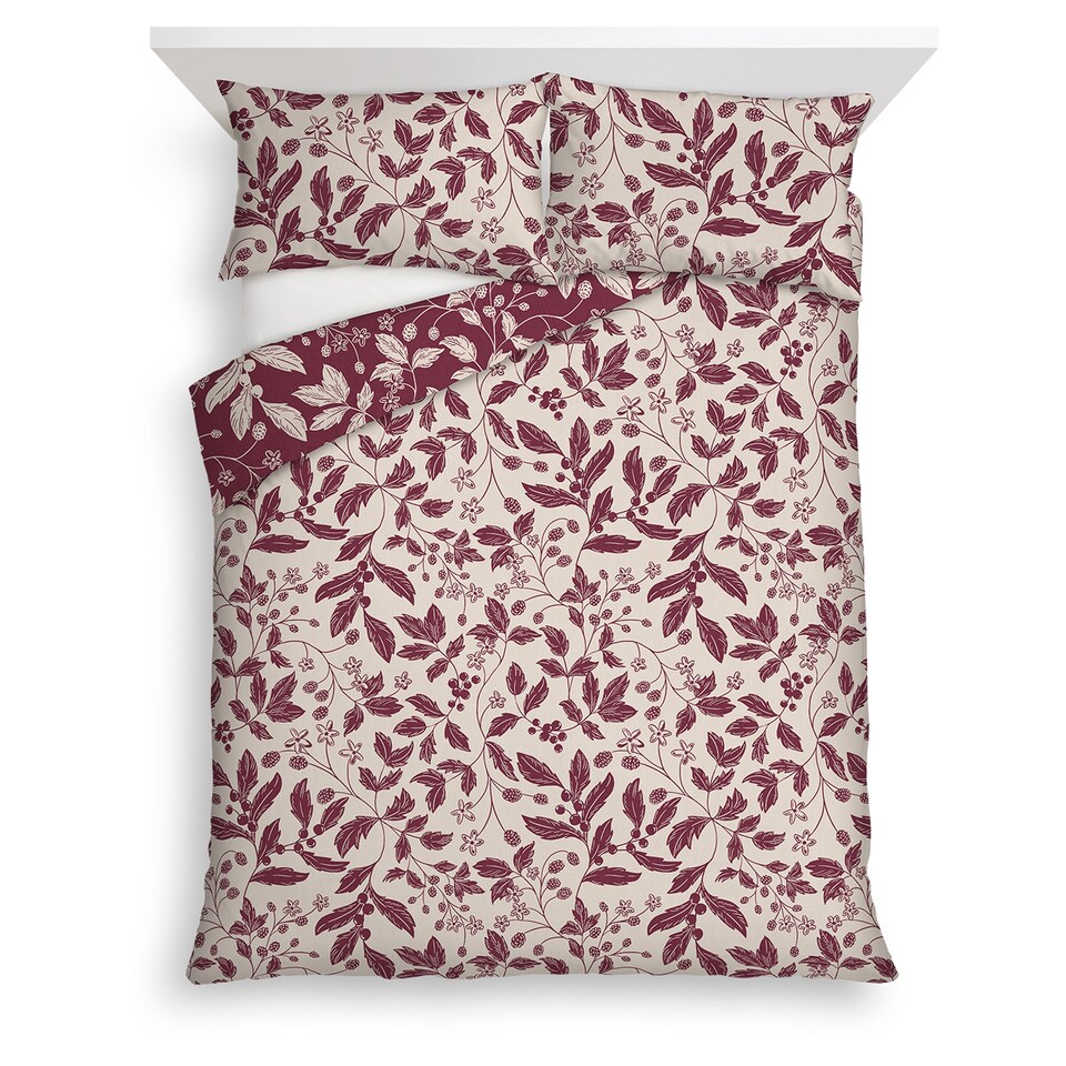 F&F Home Bedding Autumn Foliage Duvet Set Double