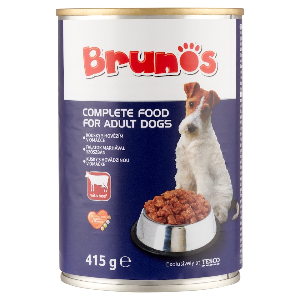 Brunos Kompletné krmivo pre dospelé psy kúsky s hovädzinou v omáčke 415 g