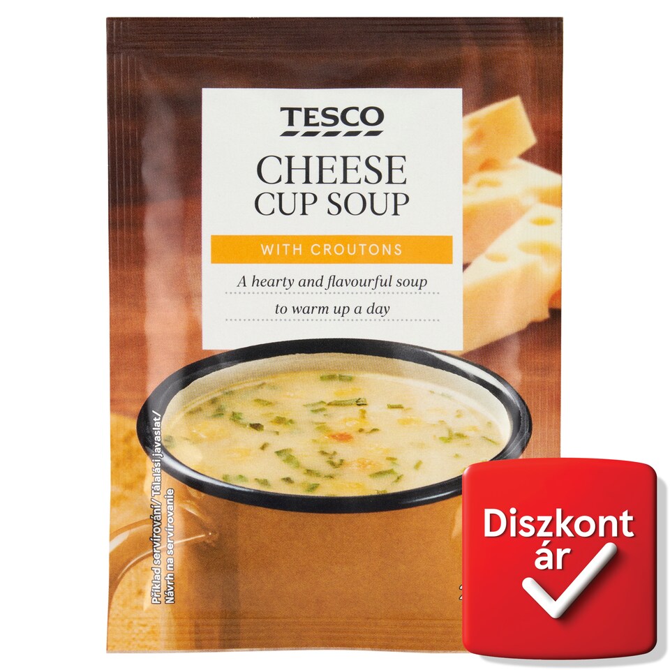 Tesco instant sajtleves pirított kenyérkockákkal 20 g