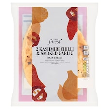 Tesco Finest Smoked Garlic and Kashmiri Chilli 2 Naan Breads