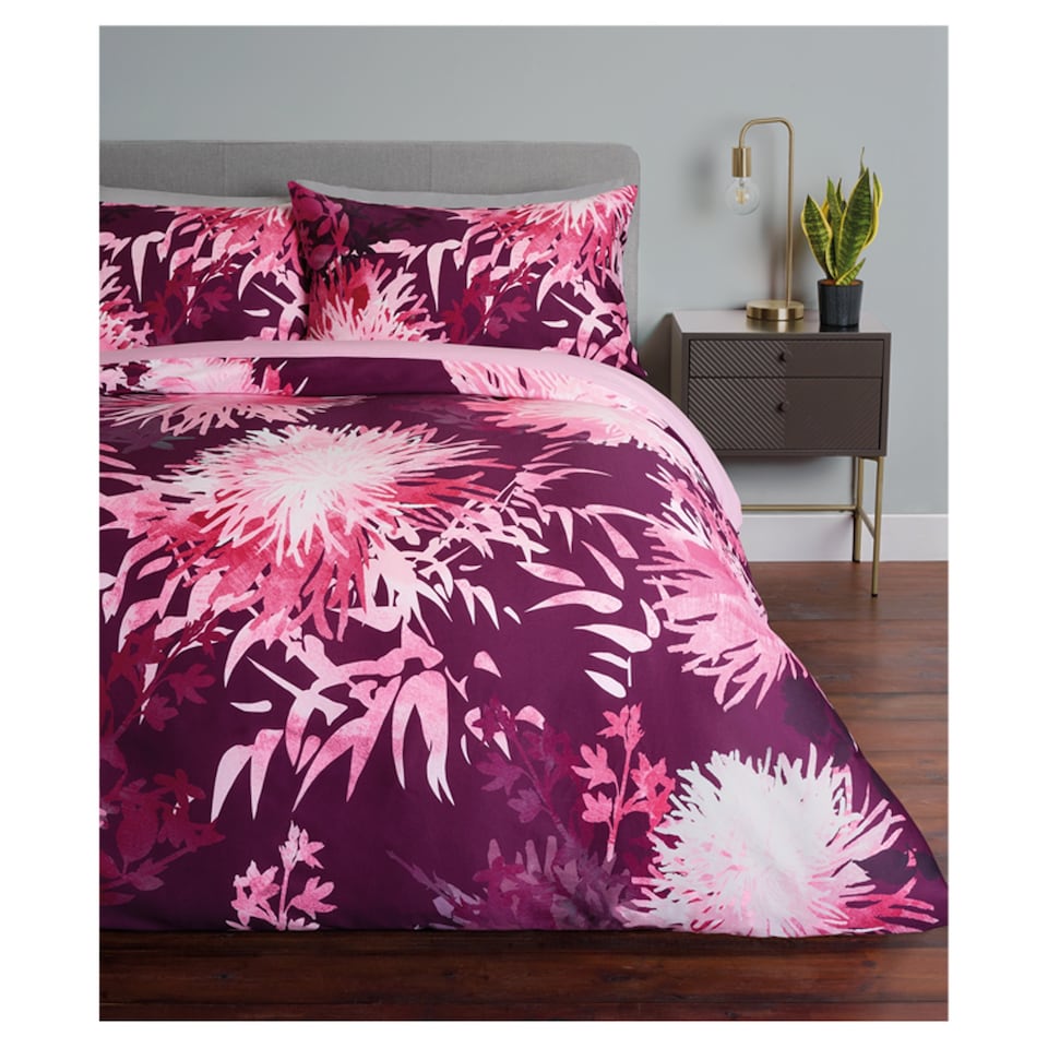 Fox & Ivy Chrysanthemum Duvet Set Double Tesco Groceries