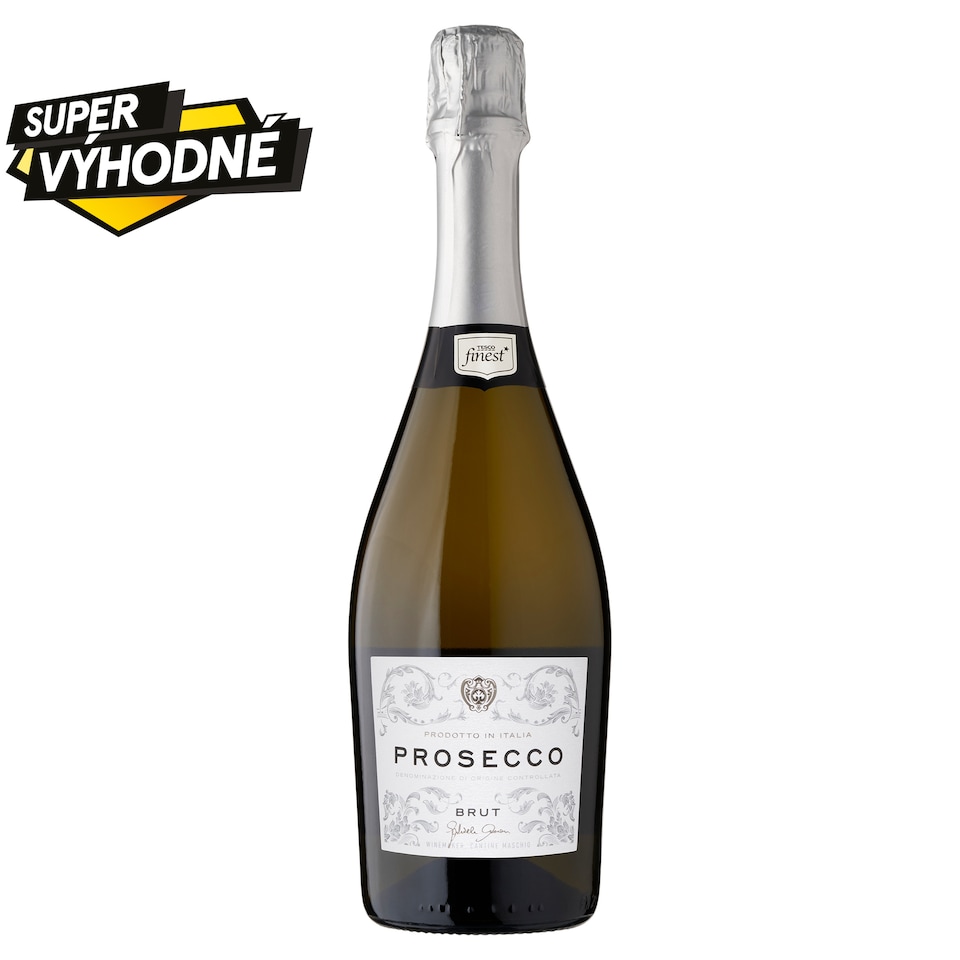 Tesco Finest Prosecco D.O.C. šumivé víno bílé brut 750ml