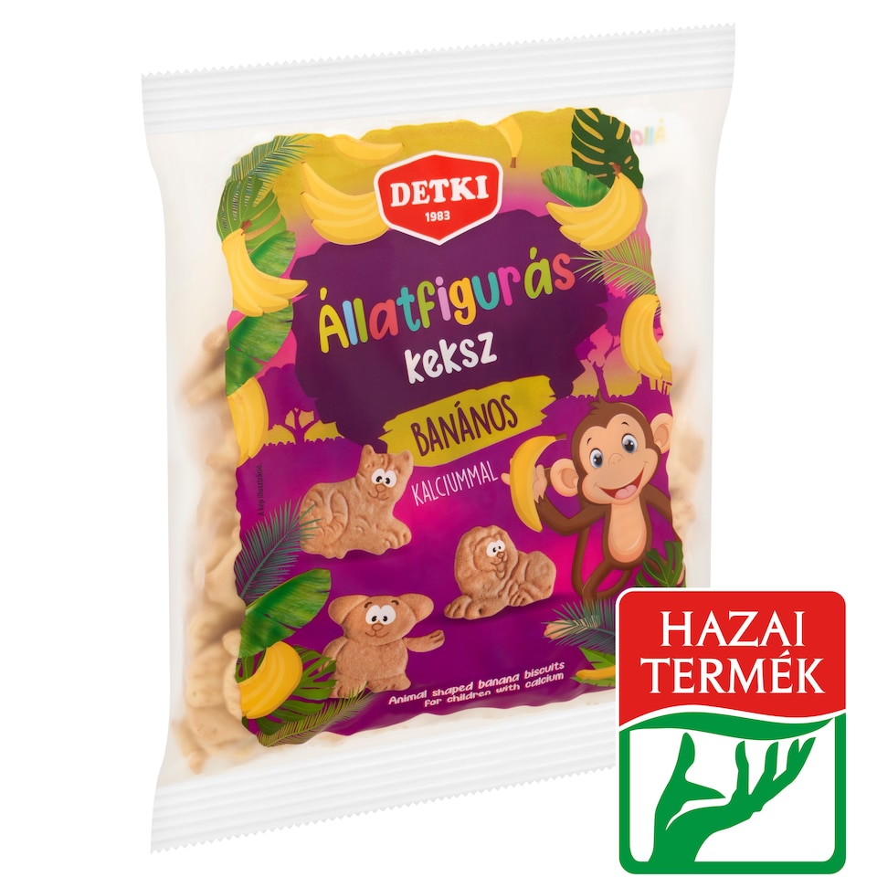 Detki állatfigurás, banános keksz kalciummal 160 g