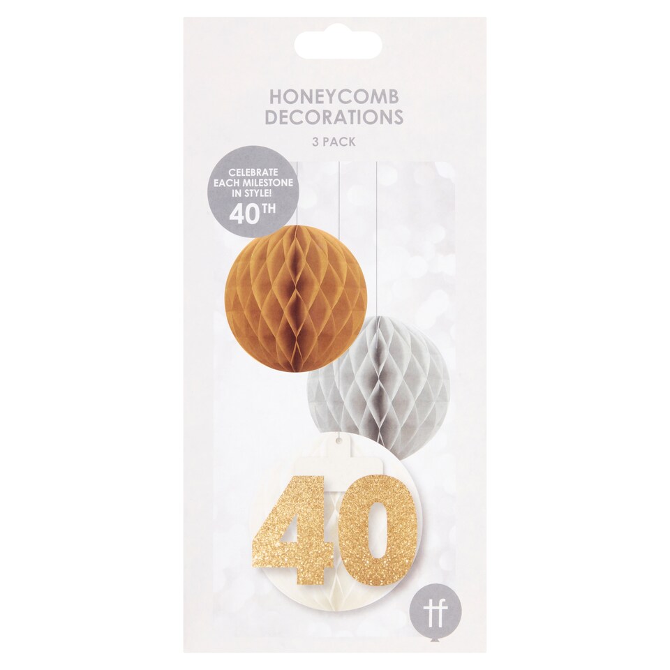 Honeycomb Decorations 3 Pack Age 40