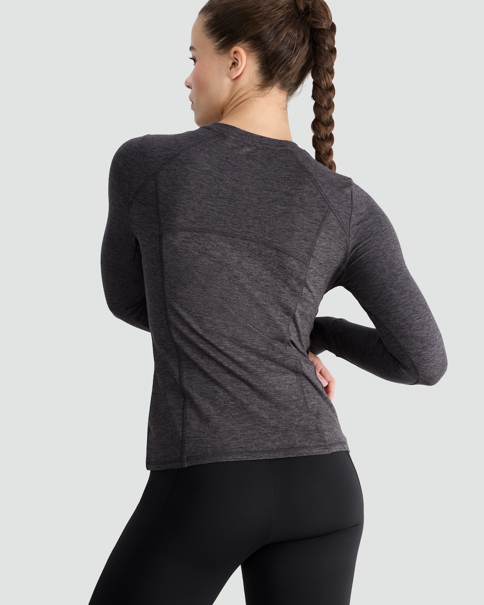 image 1 of F&F Active Quick Dry Long Sleeved Top in Grey