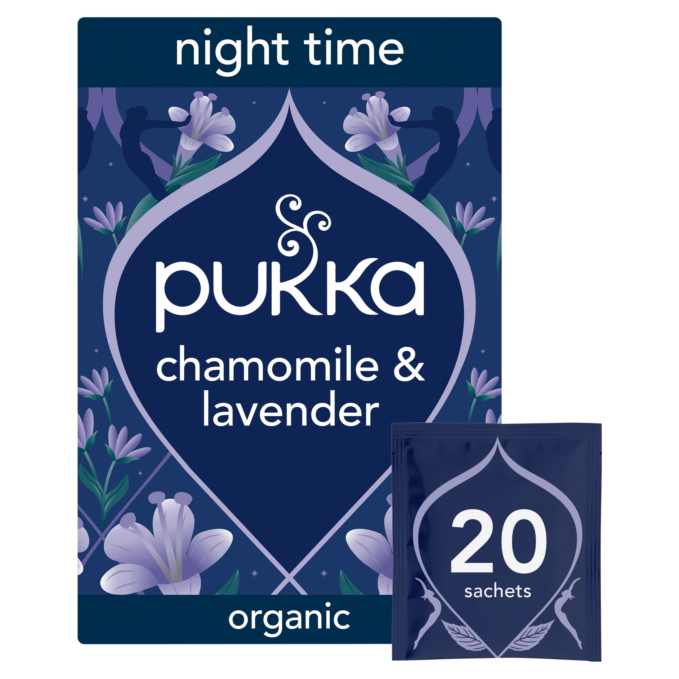 Pukka Organic Night Time Herbal Tea With Chamomile 20 Sleep Tea Bags 20g