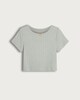 image 4 of Rise by Zara McDermott Pointelle Short Sleeved Pyjama T-Shirt in Green
