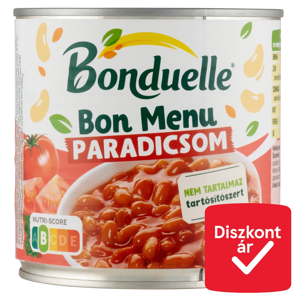 Bonduelle Bon Menu Paradicsom fehérbab paradicsommártásban 430 g  1. kép