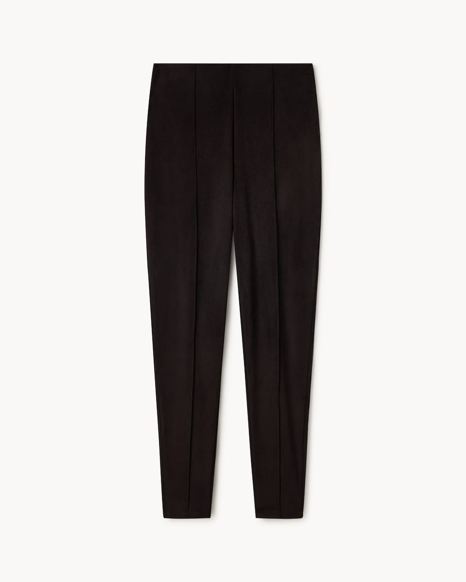 image 1 of F&F Faux Suede Leggings in Brown