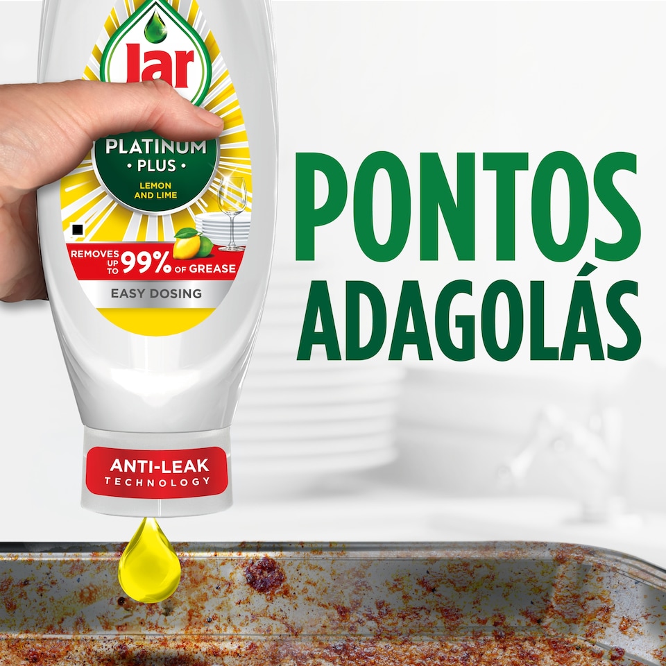 Jar Platinum Plus Mosogatószer Citrom & Lime 545ML  1. kép