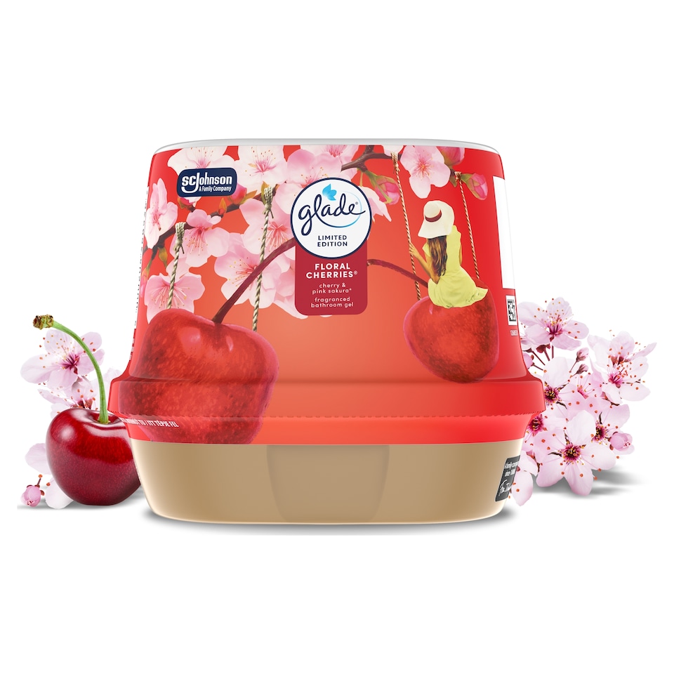 image 1 of Glade Bathroom Gel Frosted Floral Cherries 180g