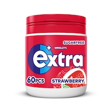 Extra Strawberry Flavour Chewing Gum Bottle 60 Pieces