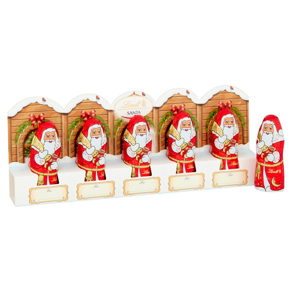 image 1 of Lindt Santa 5 Pack 50G
