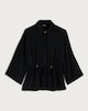 image 2 of F&F Drawstring Waist Wide Sleeved Shirt in Black