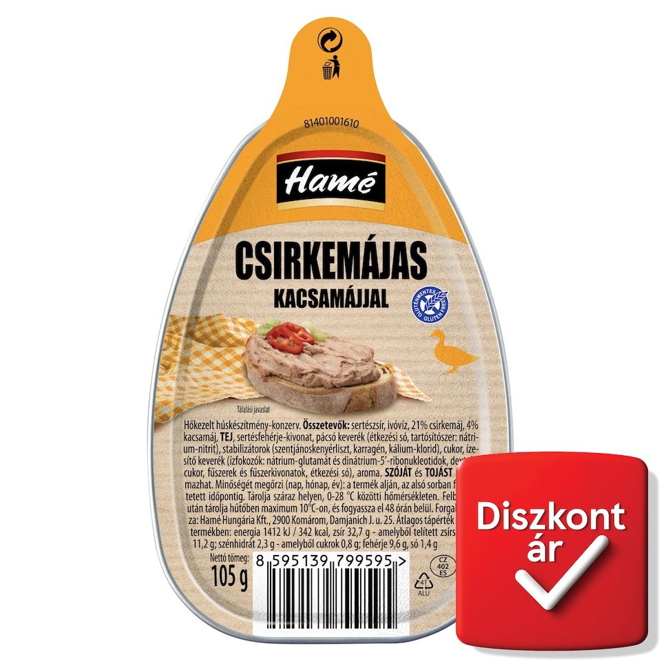 Hamé csirkemájas kacsamájjal 105 g