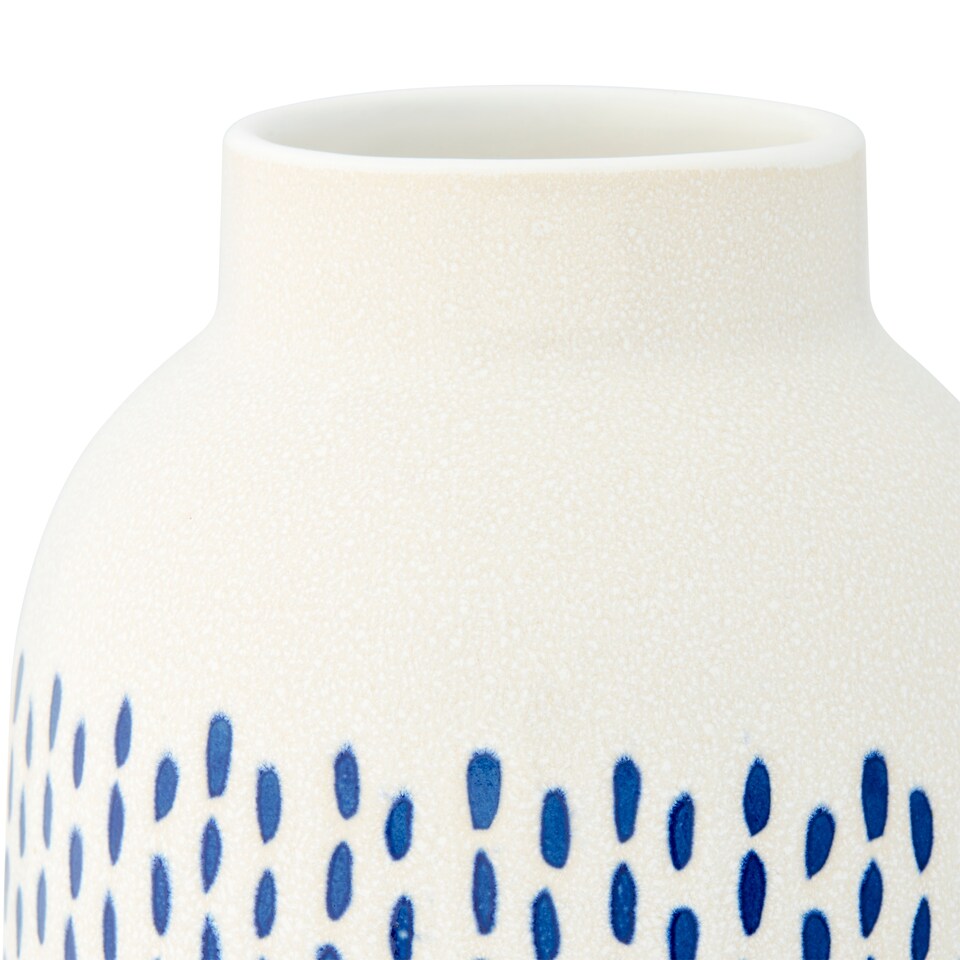 image 1 of Fox & Ivy Sunny Yellow Blue Vase