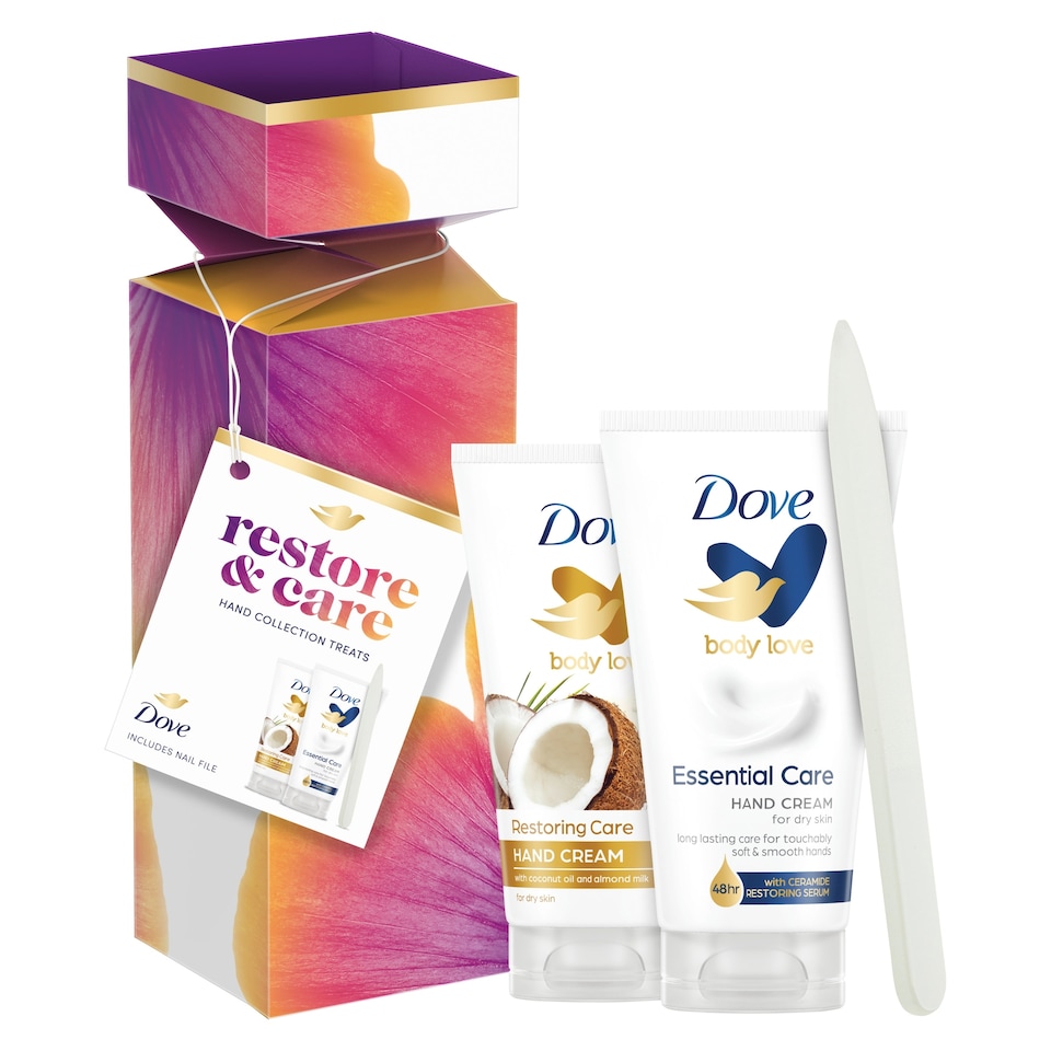 image 1 of Dove Restore & Care Hand Collection Treats Gift Set