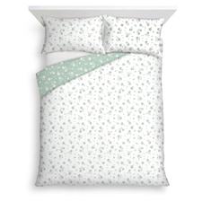 F&F Home Green Ditsy Floral Duvet Set Double