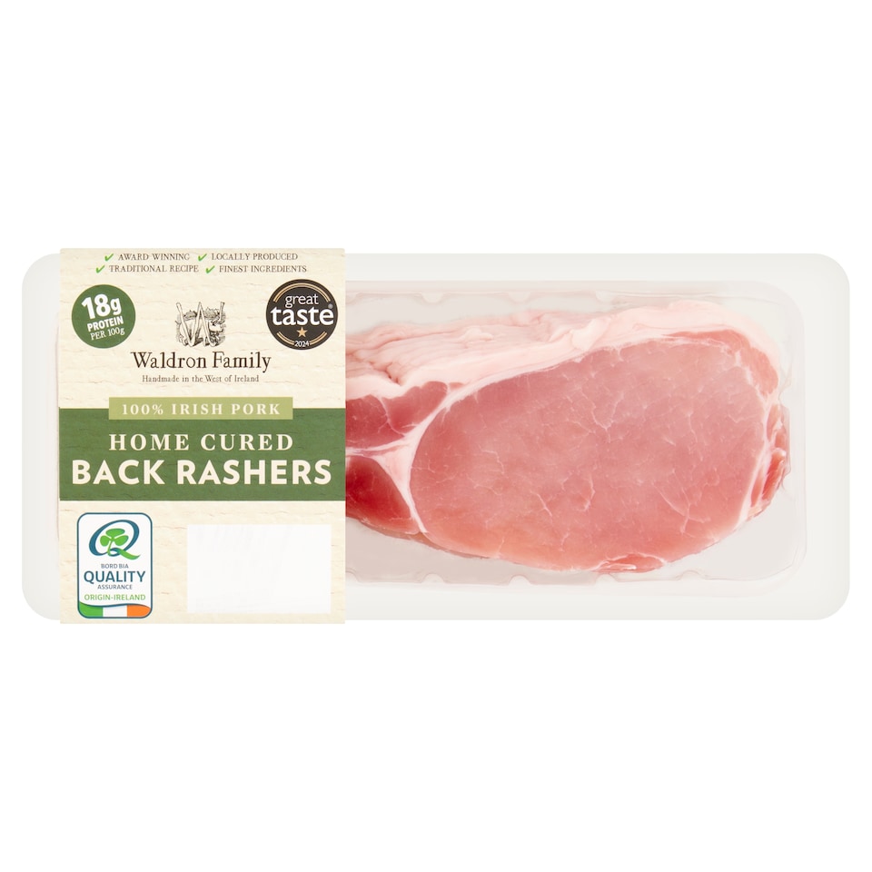 Waldrons Irish Back Rashers 300G