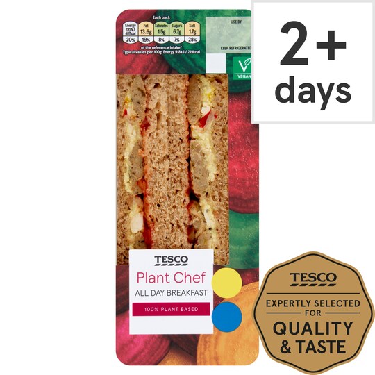 Tesco Plant Chef All Day Breakfast Sandwich Tesco Groceries