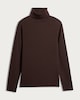 image 4 of F&F Ribbed Roll Neck Long Sleeved Top in Brown