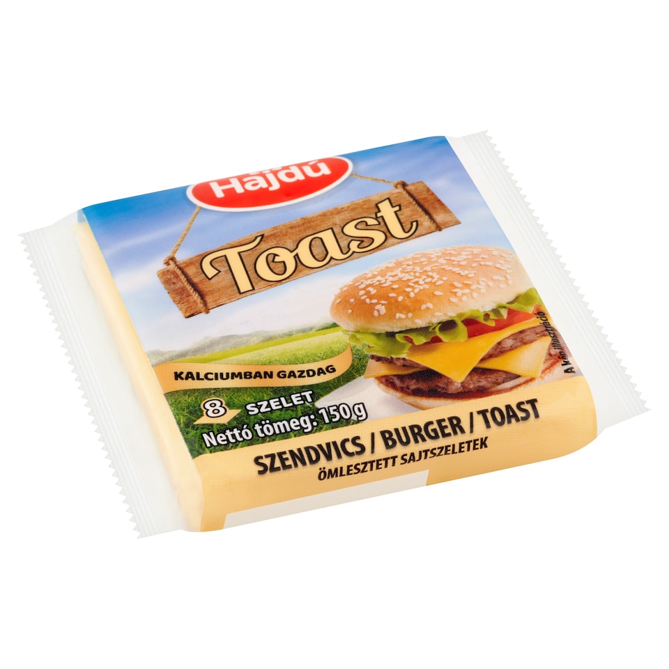 Hajdú Toast félzsíros ömlesztett sajt 8 db 150 g  1. kép