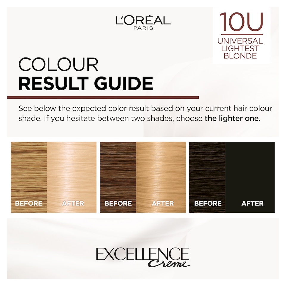 image 1 of L'Oreal Paris Excellence Nudes Universal 10U Lightest Blonde Permanent Hair Dye