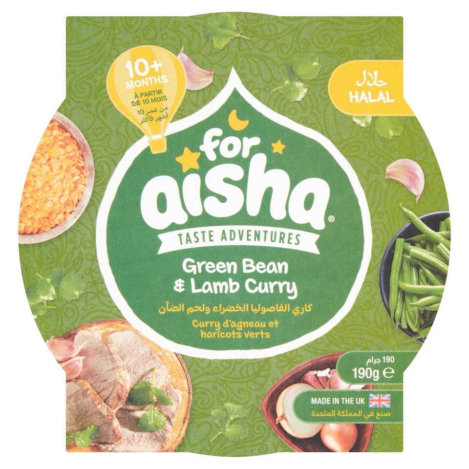 For Aisha Green Bean & Halal Lamb Curry 190G