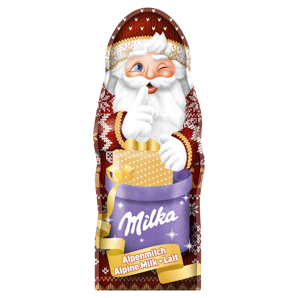 Obrázek 1 pro produkt Milka Santa dutá figurka limitovaná edice, mléčná čokoláda 45g