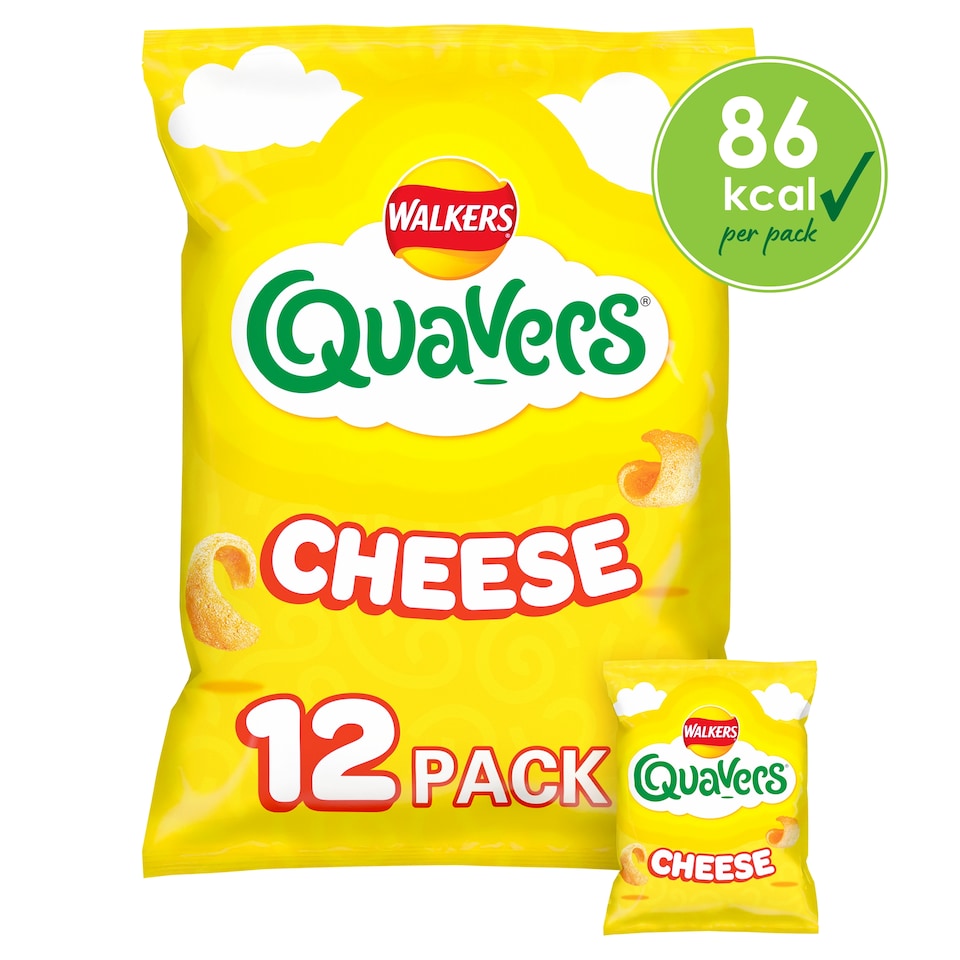 image 1 of Walkers Quavers Cheese Multipack Crisps 12x16g